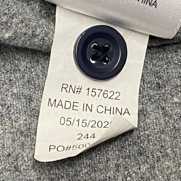 Eddie Bauer Men's Shirt Jacket XL Gray Chamois Flannel Heavyweight Shacket EUC - Picture 4 of 9